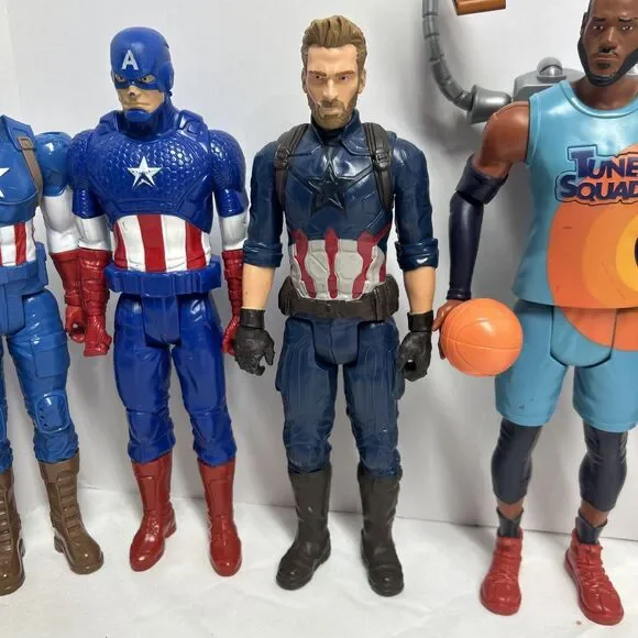 🔥Lot Of 6 - Action Figures 12” 1 Tune Square, 2 Captain, 1 Iron Man, 1 Panther - Picture 3 of 5